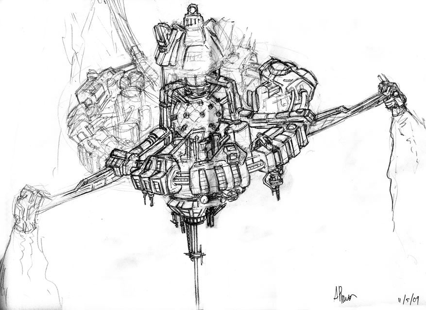 877x638 Dawnrunner The Darkest Matter Tartarus Sketch - Darkest Sketch