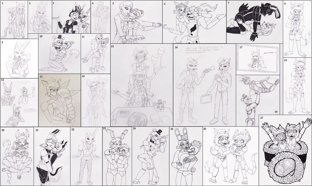 1024x610 Commission Sketch Compilation For ~astraaurora~ By Darkest Of Days - Darkest Sketch