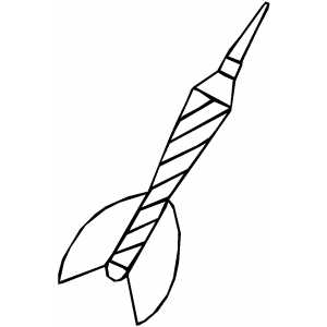 300x300 Thick Dart Coloring Sheet - Dart Sketch