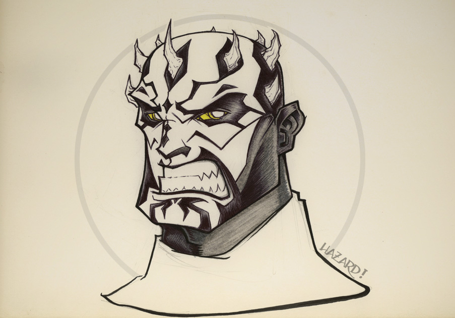 903x630 Darth Maul Sketch In Progress By Mrhazard - Darth Maul Sketch