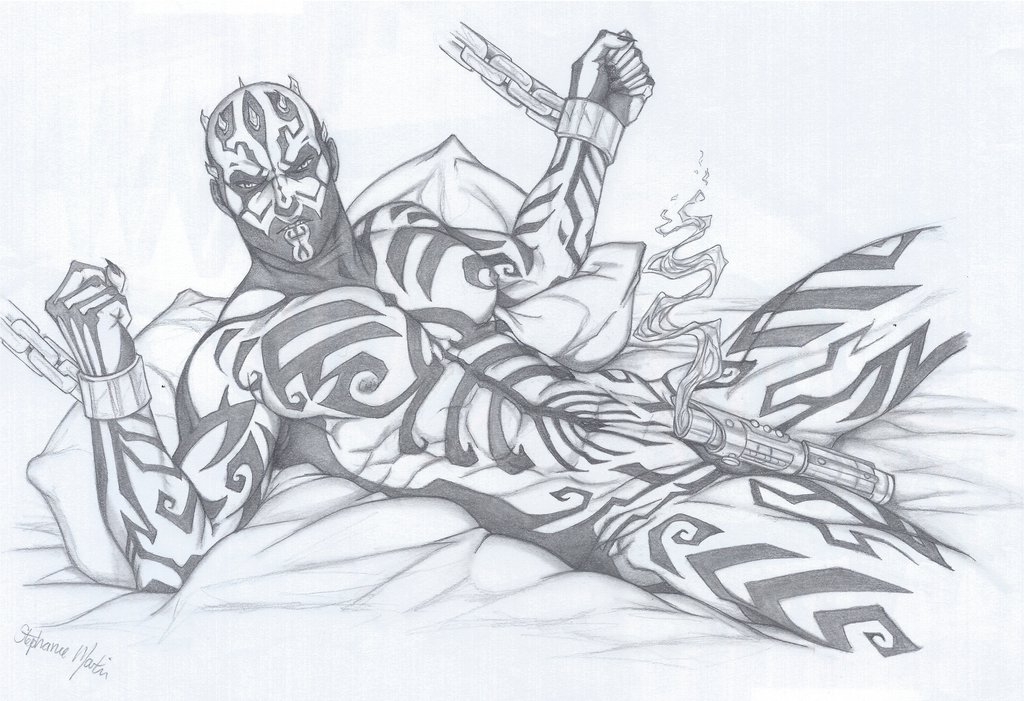 1024x701 Image - Darth Maul Sketch