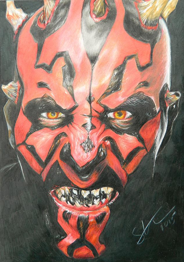 633x900 Star Wars Darth Maul Sketch Drawing By Scott Strachan - Darth Maul Sketch
