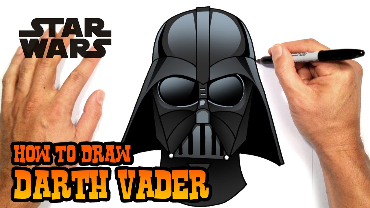 1280x720 How To Draw Darth Vader Star Wars - Darth Vader Helmet Sketch