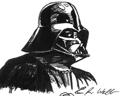 Darth Vader Mask Sketch at PaintingValley.com | Explore collection of ...