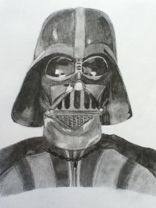 640x853 How To Draw Darth Vader - Darth Vader Pencil Sketch