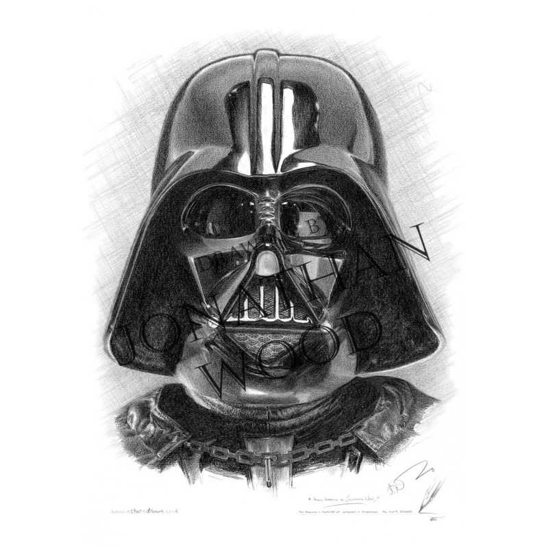 800x800 Jonathan Wood Pencil Drawing - Darth Vader Pencil Sketch
