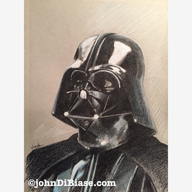 640x640 Colored Pencil Sketch Of Darth Vader In Star Wars - Darth Vader Pencil Sketch