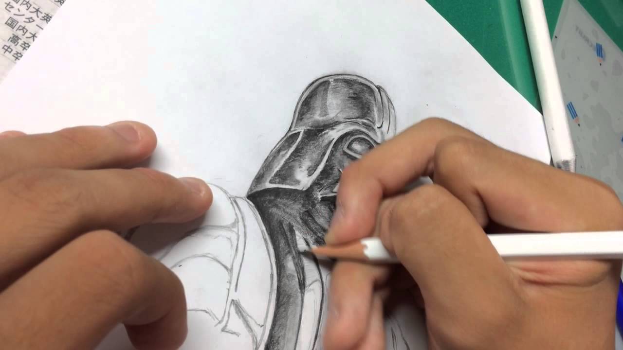 1280x720 Star Wars = Darth Vader Pencil Drawing - Darth Vader Pencil Sketch