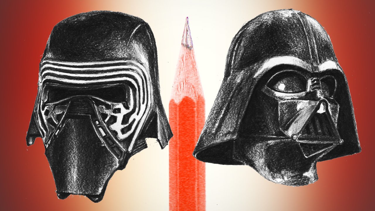 1280x720 Star Wars Kylo Ren Vs Darth Vader - Darth Vader Pencil Sketch