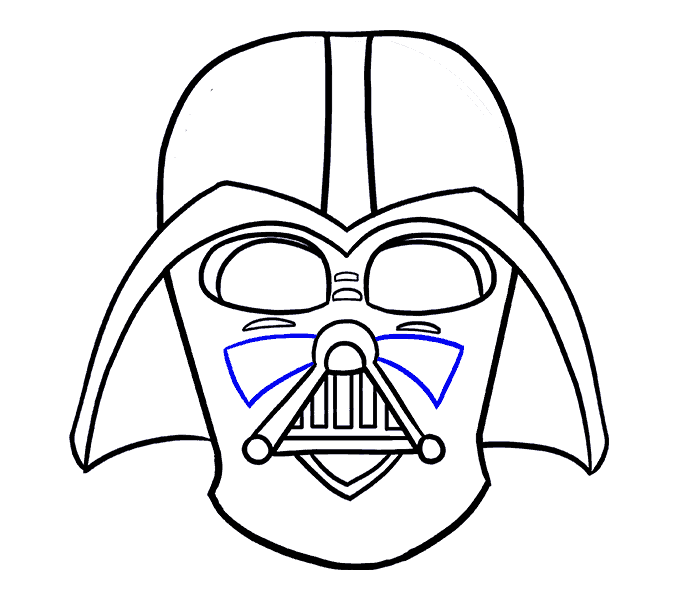 678x600 How To Draw Darth Vader In A Few Easy Steps Easy Drawing Guides - Darth Vader Sketch
