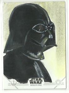 222x300 Topps Star Wars Rogue One Series 2 Darth Vader Sketch Card By Sol - Darth Vader Sketch