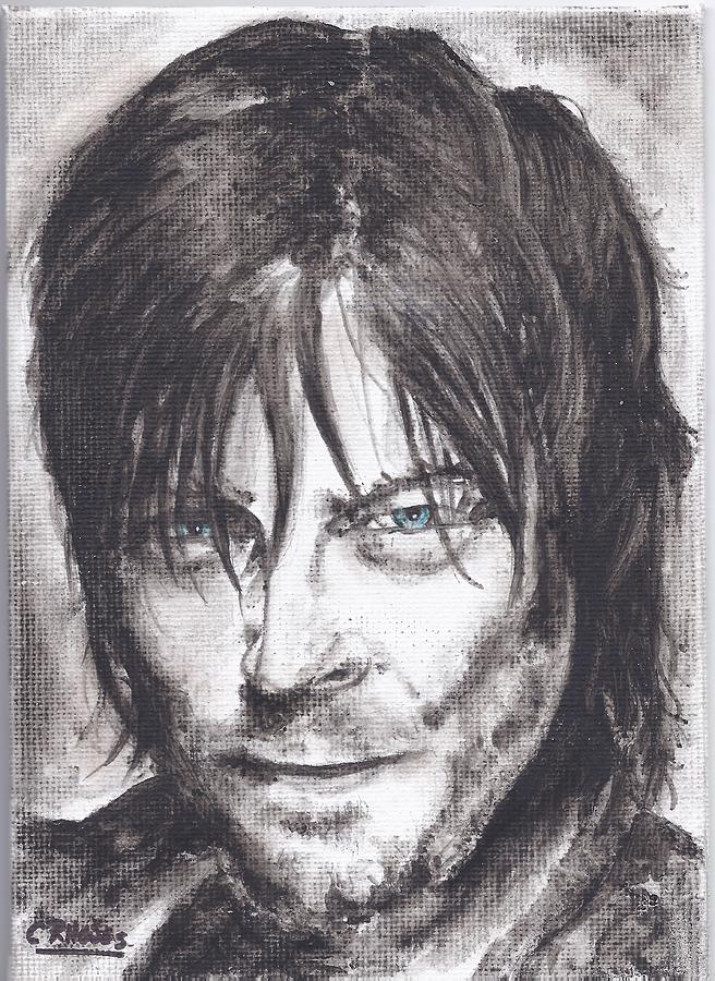 656x900 Daryl Dixon Painting By Casey Rhodes - Daryl Dixon Sketch