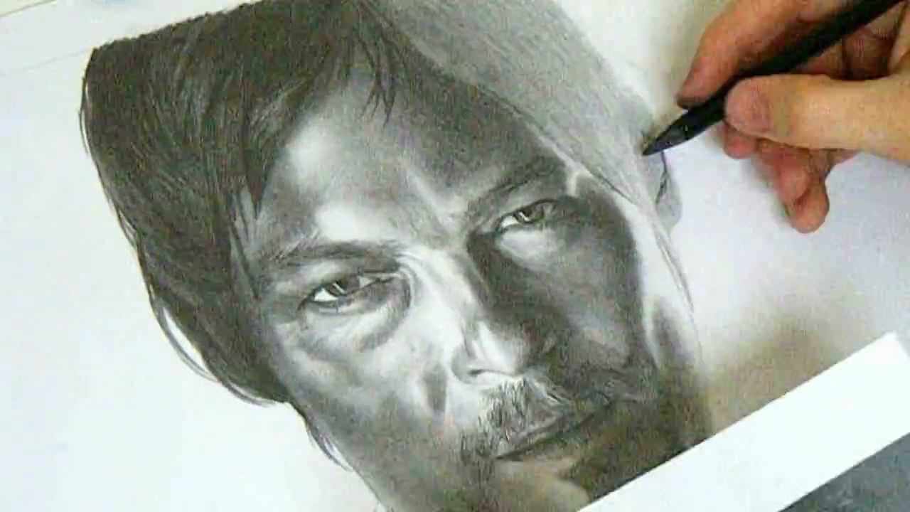 1280x720 Mikeystube Draws....daryl Dixon (The Walking Dead) - Daryl Dixon Sketch