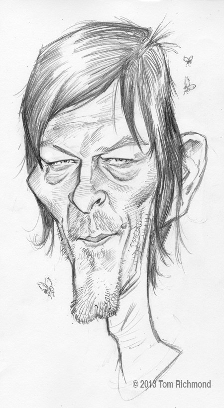 450x821 Richmond Illustration Inc. - Daryl Dixon Sketch