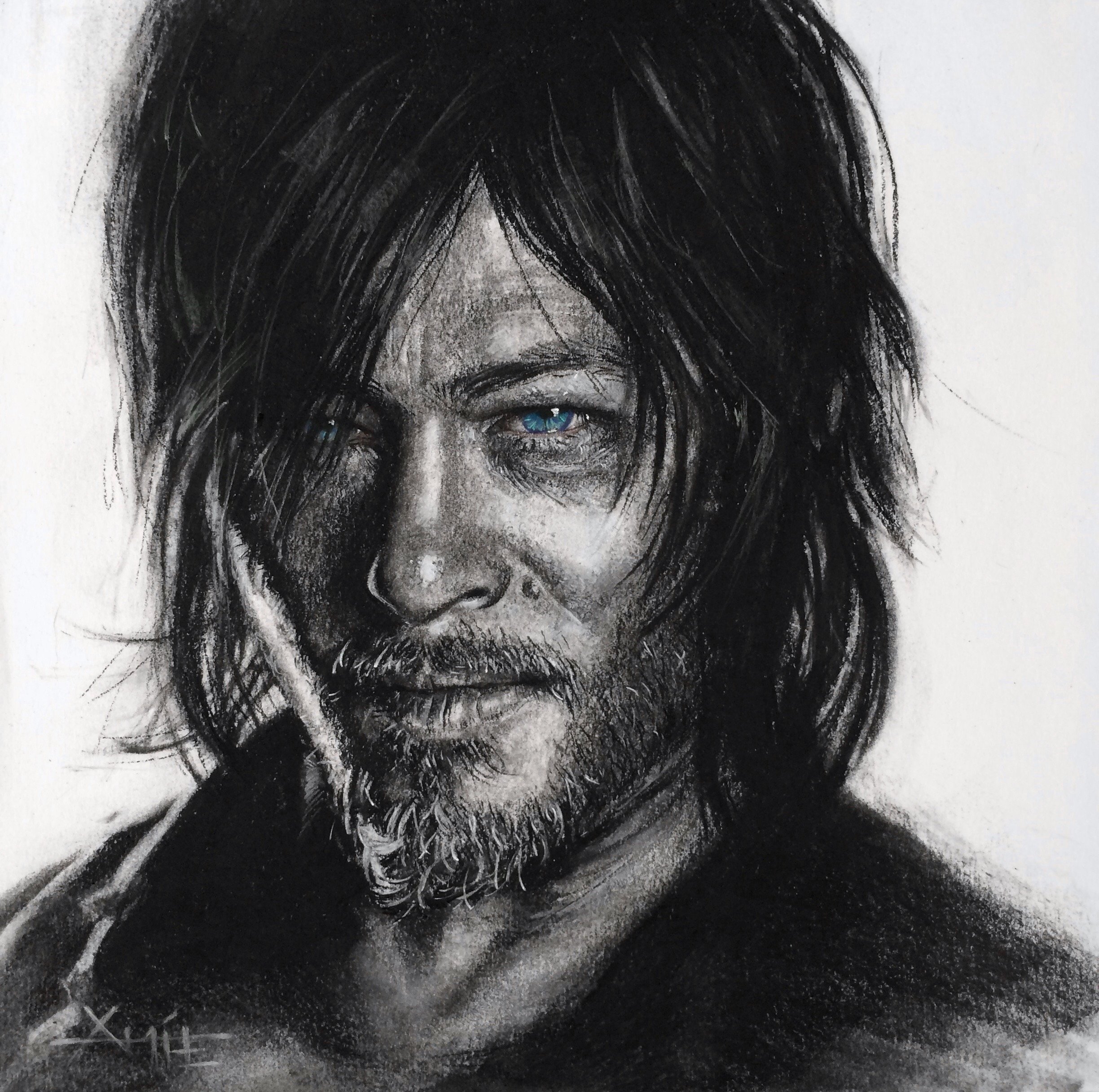 Daryl Dixon Sketch at PaintingValley.com | Explore collection of Daryl ...