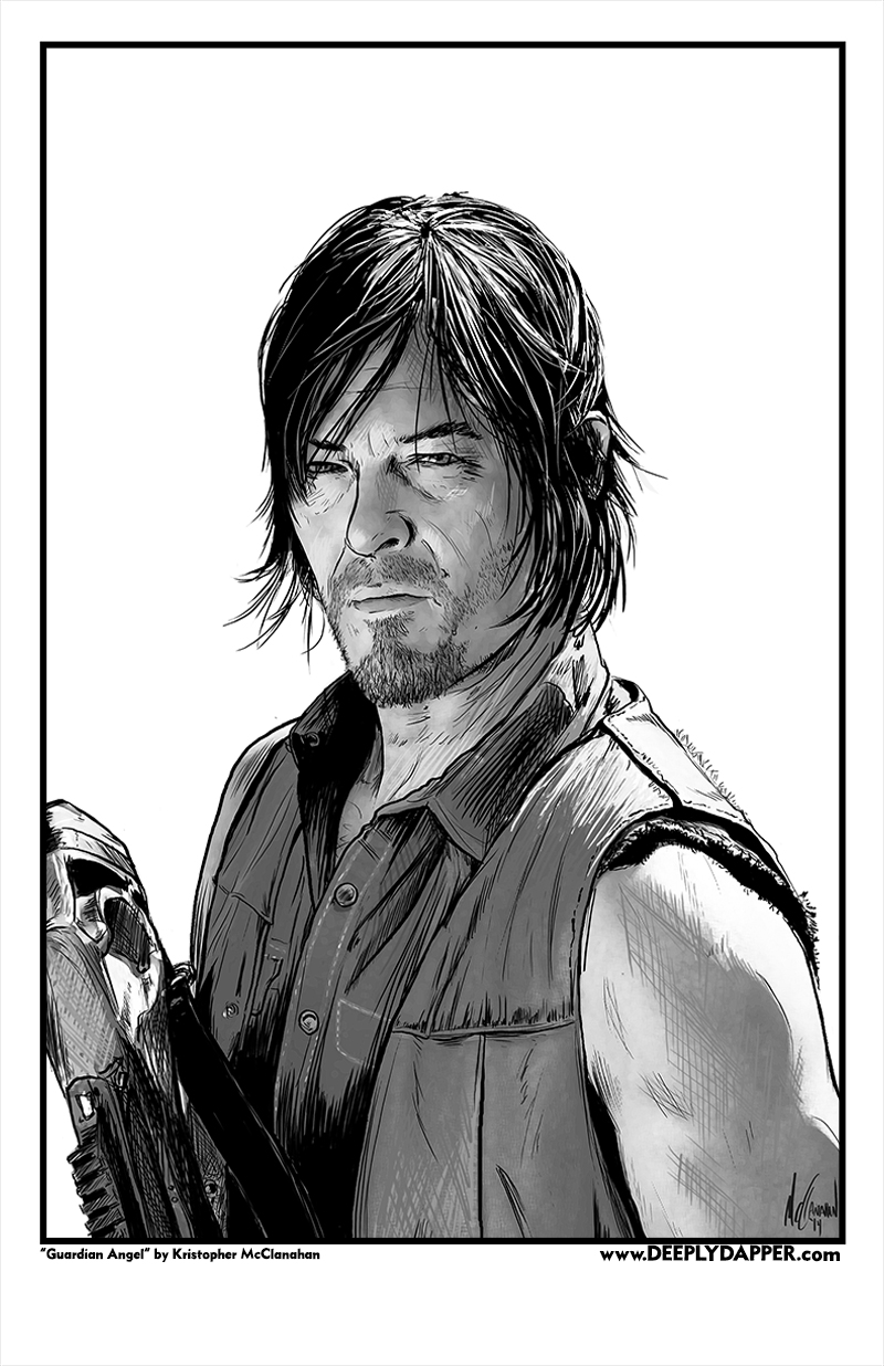 Daryl Dixon Sketch at PaintingValley.com | Explore collection of Daryl ...