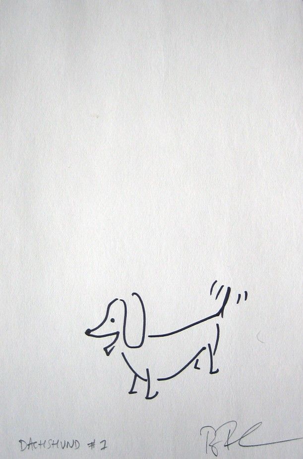 611x925 Dachshund Original Drawing Raznoe Dachshunds - Daschund Sketch