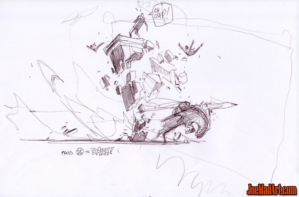 1018x670 Darksiders Ruin Dash Attack Concept Art - Dash Sketch