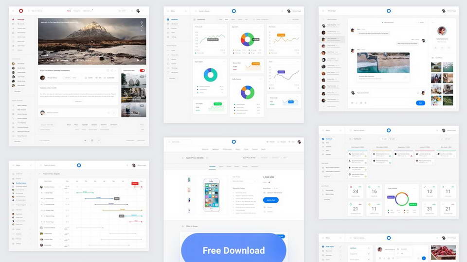 960x540 8 Dashboards Free Ui Kit Sketch Pinspiry - Dashboard Sketch