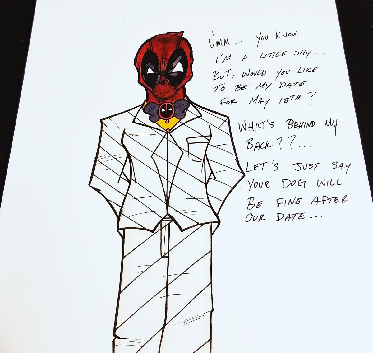 1200x1135 Matthew Nickerson On Twitter Date Night Deadpool Sketch - Date Sketch