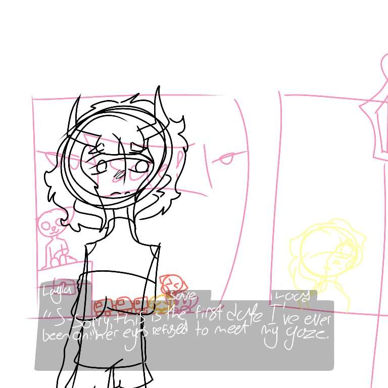 768x768 Dating Sim Type Drawing Sketch This Is Trash Lol Art Amino - Dating Sketch