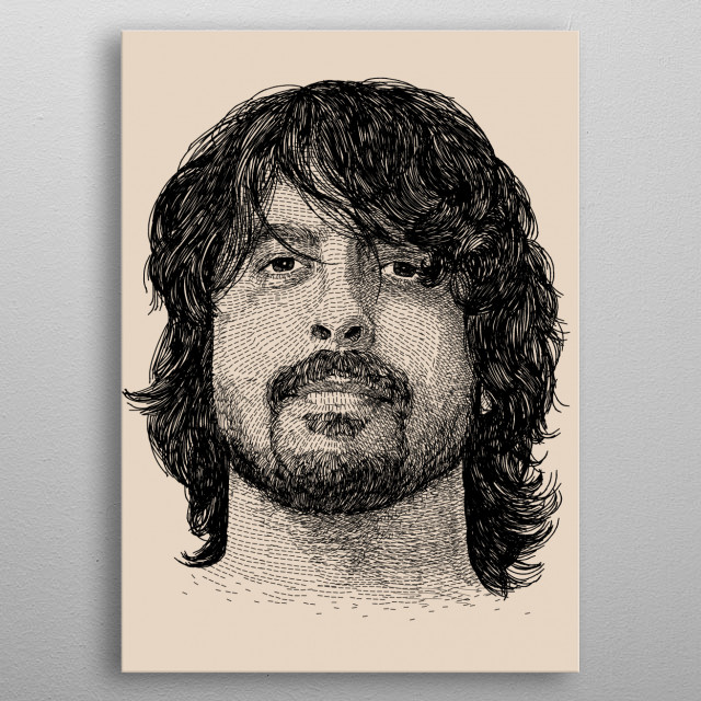640x640 Dave Grohl By Barmalisi Rtb Metal Posters - Dave Grohl Sketch