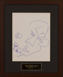 247x300 New Silent Auction Items Autographed Celebrity Artwork - Dave Matthews Sketches