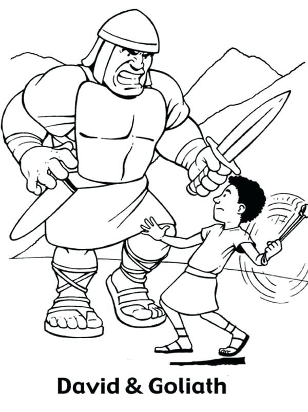 600x803 David And Goliath Coloring Pages And Coloring - David And Goliath Sketch