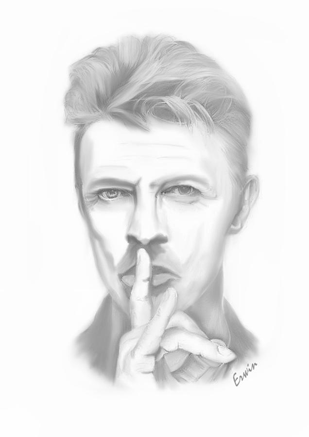 636x900 David Bowie Drawing By Erwin Verhoeven - David Bowie Sketch