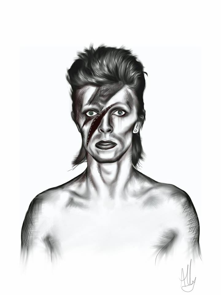 720x960 David Bowie Tribute Drawing - David Bowie Sketch