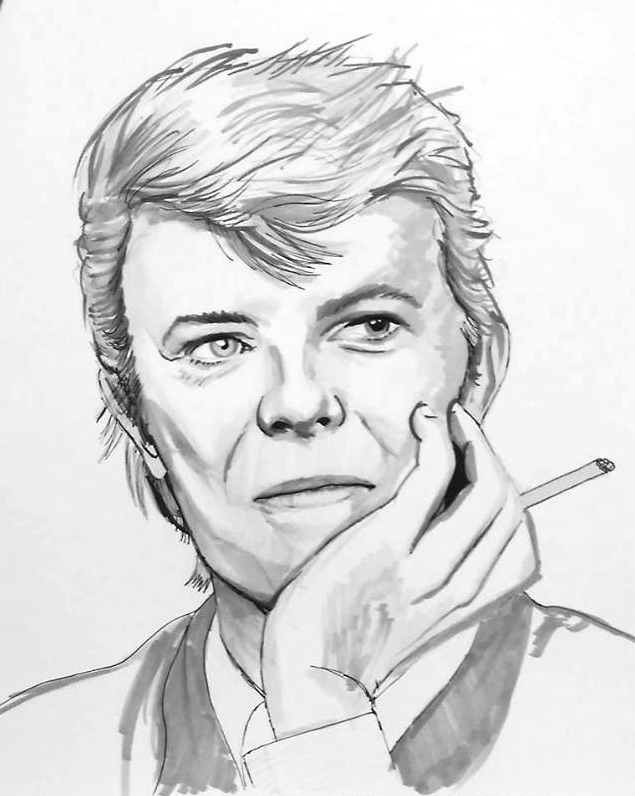 David Bowie Sketch at PaintingValley.com | Explore collection of David ...