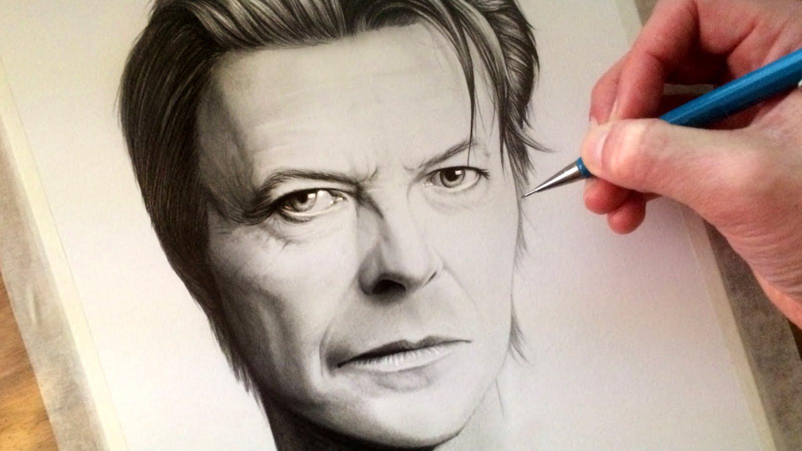 1600x900 Drawing David Bowie - David Bowie Sketch