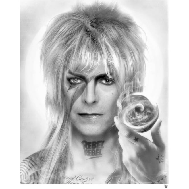 665x665 Goblin King (David Bowie Bw) - David Bowie Sketch