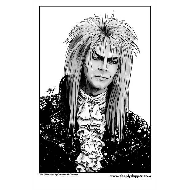 618x618 Jareth Portrait - David Bowie Sketch