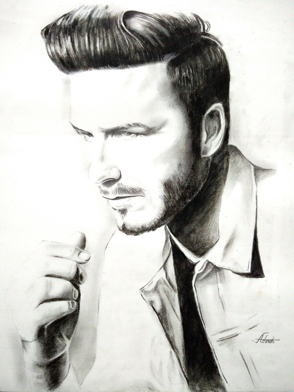 960x1280 Buy Portrait Sketch Of David Beckham Handmade Painting By Sunny - David Sketch