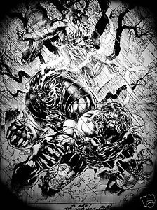 224x300 David Finch Original Art Comic Con Sdcc Sketch Drawing Signed - David Sketch