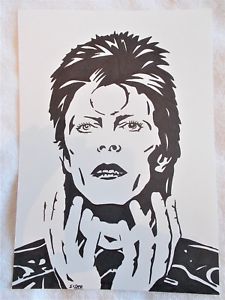 225x300 A4 Art Marker Pen Sketch Drawing David Bowie Musician Hands Poster - David Sketch