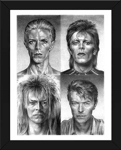 404x500 David Bowie Original Sketch Prints - David Sketch