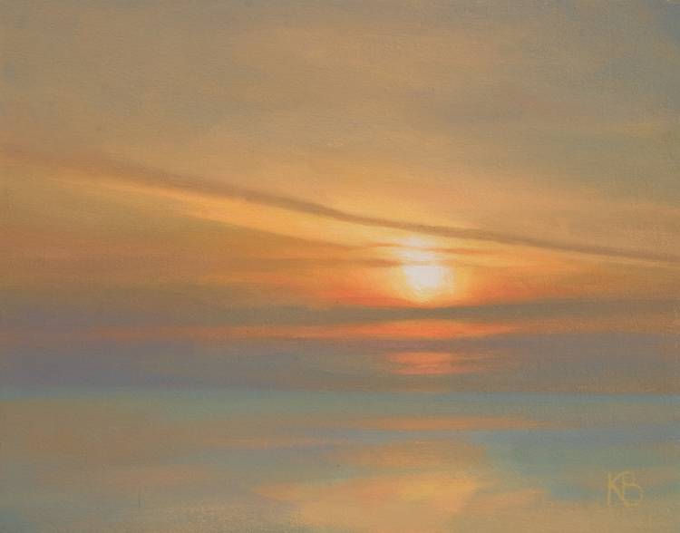 750x588 Oil Sketch For Sunrise 11th September - Dawn Sketch