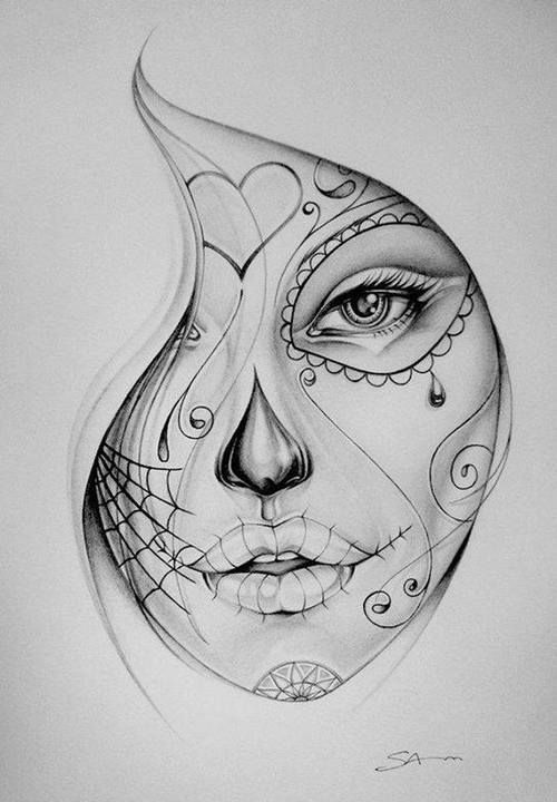 500x720 Real Techniques Brushes Samantha Chapman My Style - Day Of The Dead Sketches