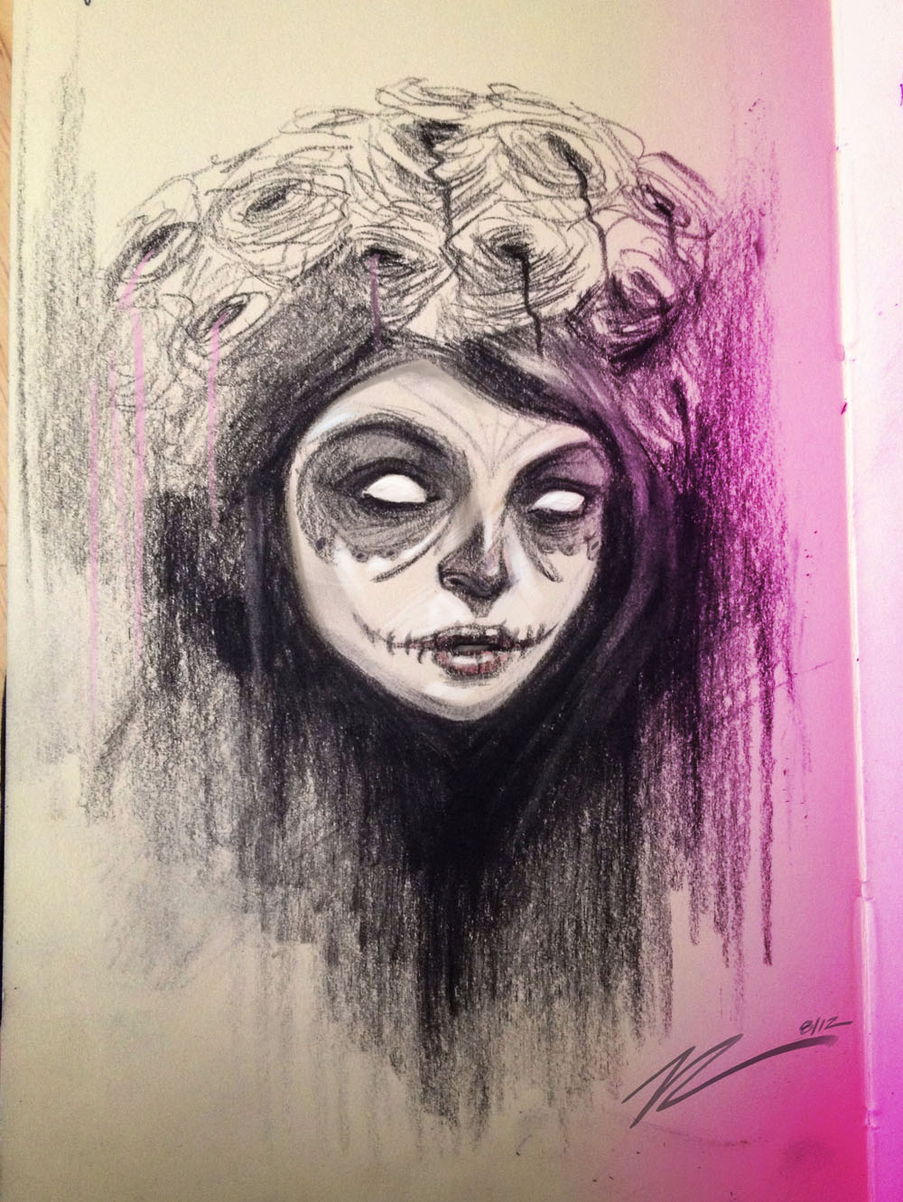 1000x1331 The Sketch Shack Day Of The Dead Gurl - Day Of The Dead Sketches