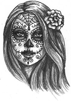 Day Of The Dead Skull Sketch