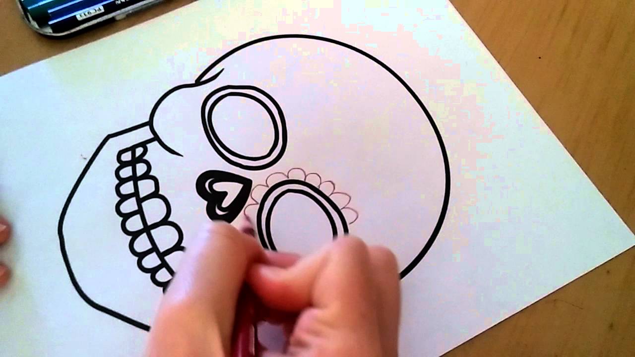 1280x720 Day Of The Dead Sugar Skull Designs - Day Of The Dead Skull Sketch