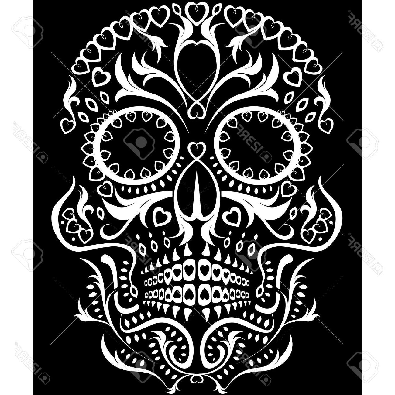 1300x1300 Best 15 Day Of The Dead Sugar Skull Illustration Drawing - Day Of The Dead Skull Sketch