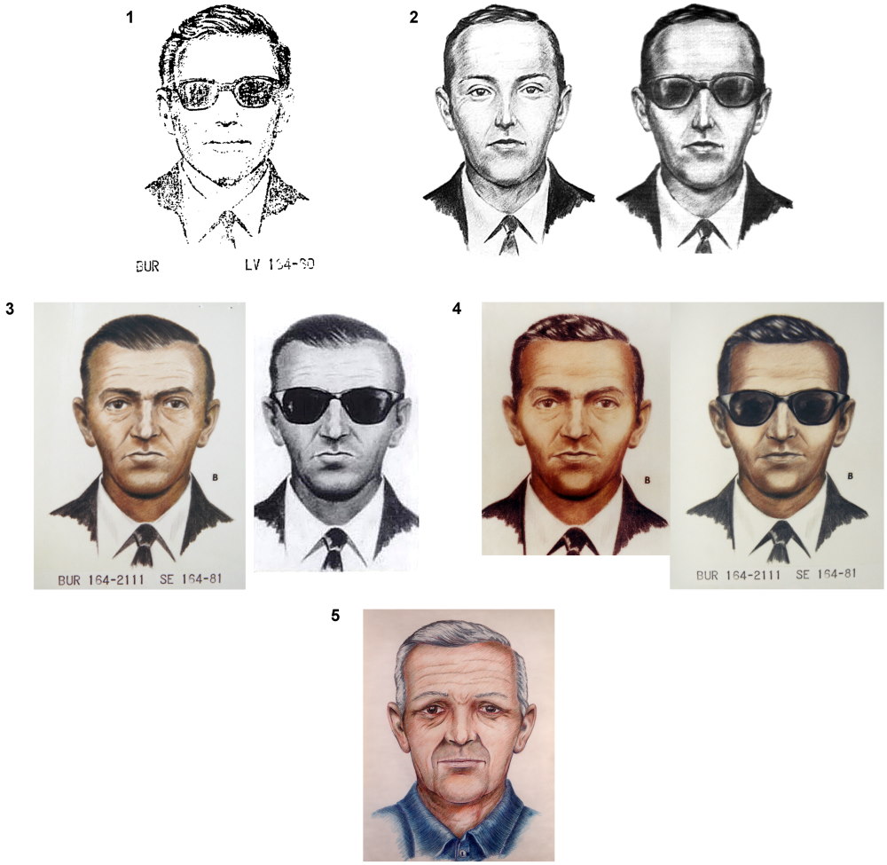 1000x975 Eight Fbi D.b. Cooper Sketches - Db Cooper Sketch