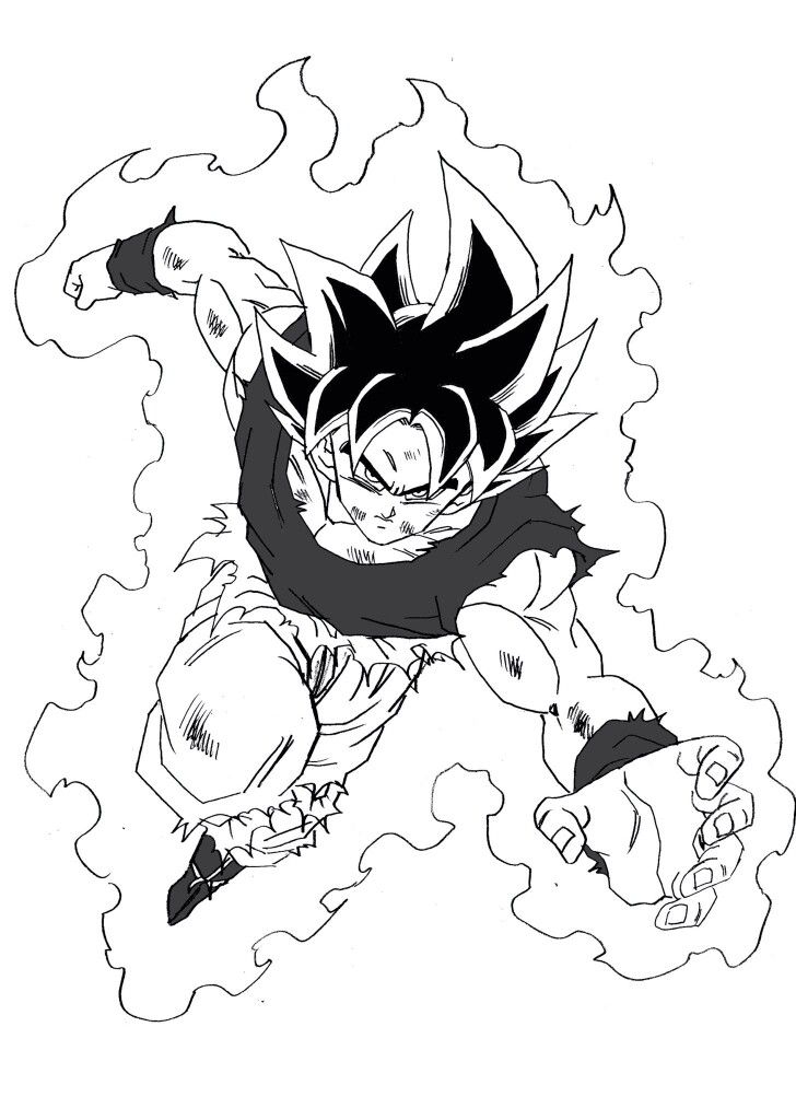 728x1024 Ui Goku Sketch Dragonball Series Goku, Dragon Ball - Dbz Goku Sketch