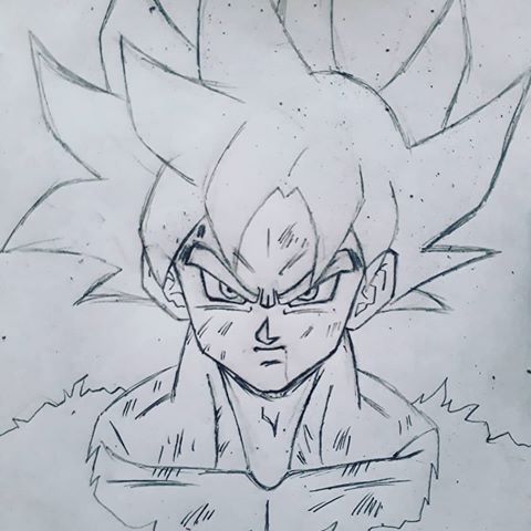 480x480 Goku Drawing Sketch Goku Goku Drawing, Goku And - Dbz Sketch