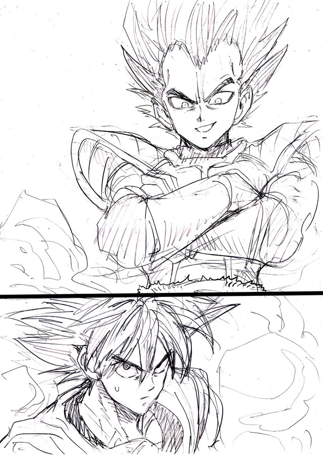 640x907 One Punch Man Artist Sketches Dragon Ball Animelab - Dbz Sketch