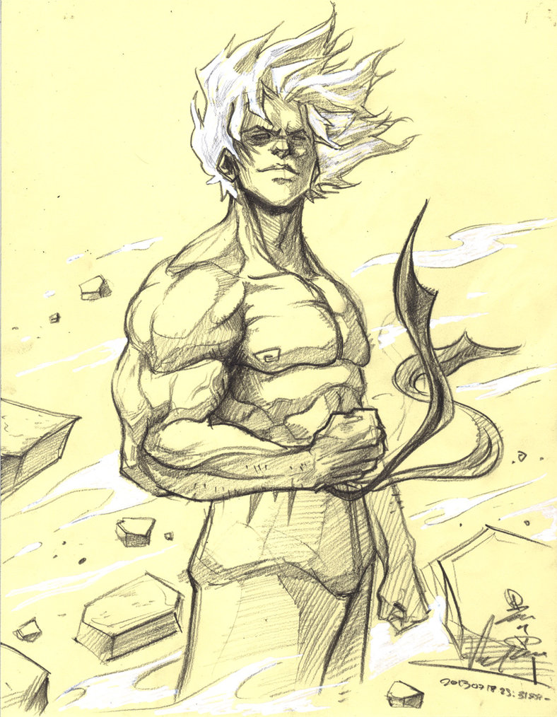 788x1014 Super Saiyan Goku Sketch By Raging Akujiki - Dbz Sketch