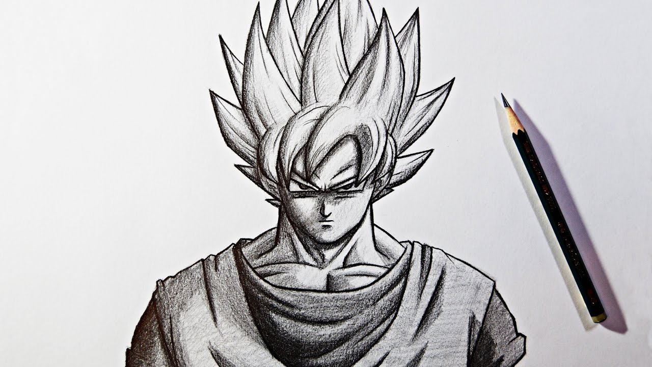 1280x720 Dragon Ball Super Pencil Drawing Goku Super Saiyan Zeichnen - Dbz Sketch